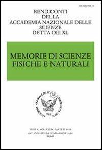 Memorie di scienze fisiche e naturali. Rendiconti della Accademia Nazionale delle Scienze detta dei XL - copertina