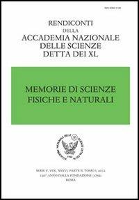 Memorie di scienze fisiche e naturali. Rendiconti della Accademia Nazionale delle Scienze detta dei XL - copertina