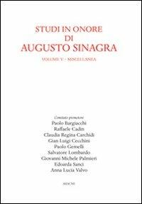 Studi in onore di Augusto Sinagra. Vol. 5: Miscellanea - copertina