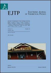 Electronic journal of theoretical physics. Vol. 29 - copertina