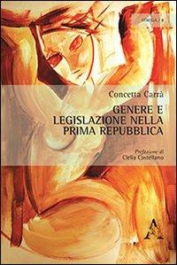 Genere e legislazione nella prima Repubblica - Concetta Carrà - copertina