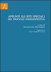 Appunti sui riti speciali del processo amministrativo - copertina