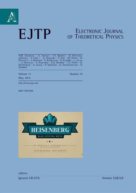 Electronic journal of theoretical physics. Vol. 12 - copertina
