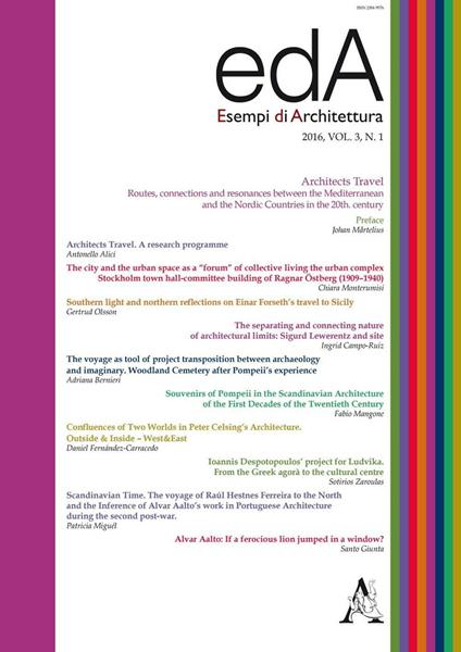 EDA. Esempi di architettura 2016. International journal of architecture and enginering. Vol. 3: The Italian rationalism and over - copertina