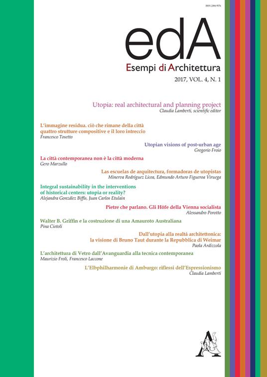 EDA. Esempi di architettura 2017. International journal of architecture and enginering (2017). Ediz. bilingue. Vol. 4/1 - copertina