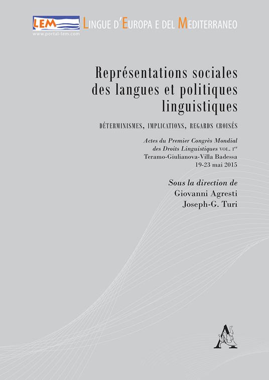 Représentations sociales des langues et politiques linguistiques. Déterminismes, implications, regards croisés - copertina