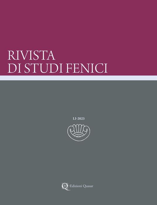Rivista di studi fenici (2023). Ediz. bilingue. Vol. 51 - copertina
