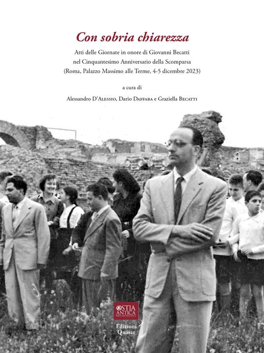 Giornate in onore di Giovanni Becatti nel cinquantesimo anniversario della scomparsa (Roma, Palazzo Massimo alle Terme, 4-5 dicembre 2023) - copertina