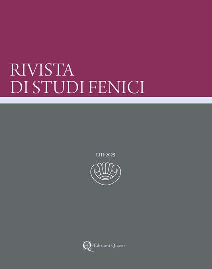 Rivista di studi fenici (2025). Nuova ediz.. Vol. 53 - copertina