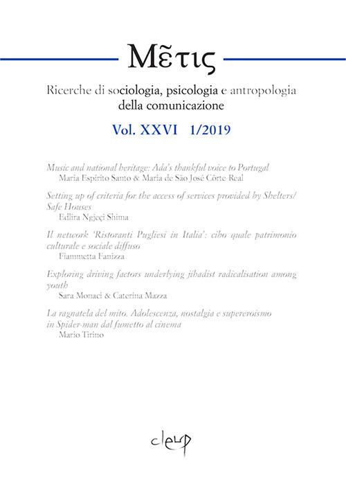 Metis. Ricerche di sociologia, psicologia e antropologia della comunicazione (2019). Ediz. multilingue. Vol. 1 - copertina