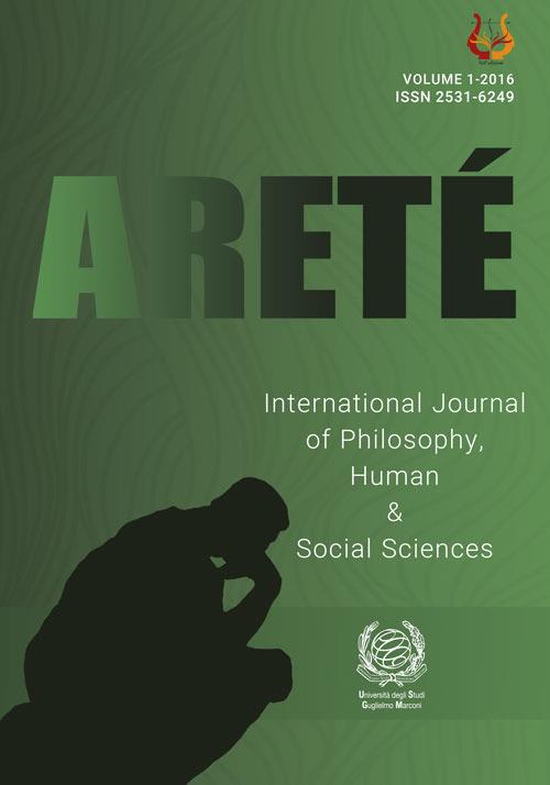 Areté. International journal of philosophy, human & social sciences (2016). Nuova ediz.. Vol. 1 - copertina