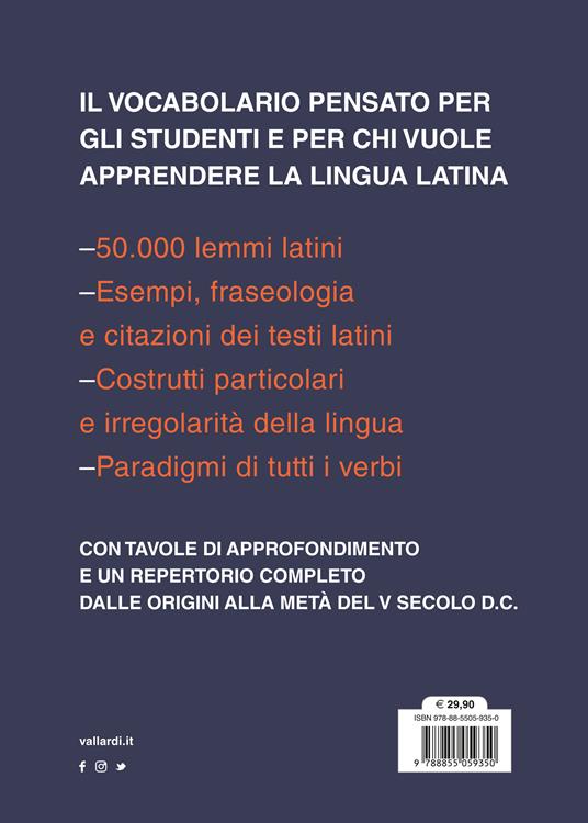 Vocabolario latino - Italo Lana - Libro - Vallardi A. - Dizionari altri