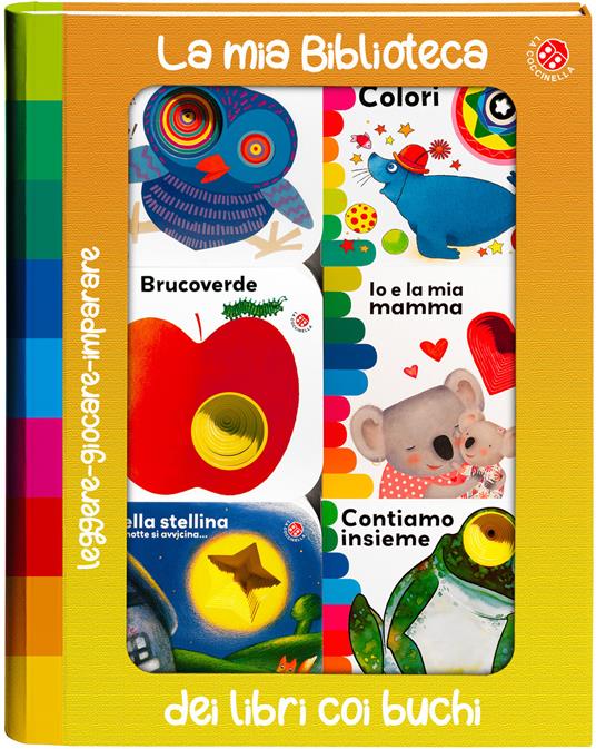 La mia biblioteca dei libri coi buchi. Ediz. a colori - copertina