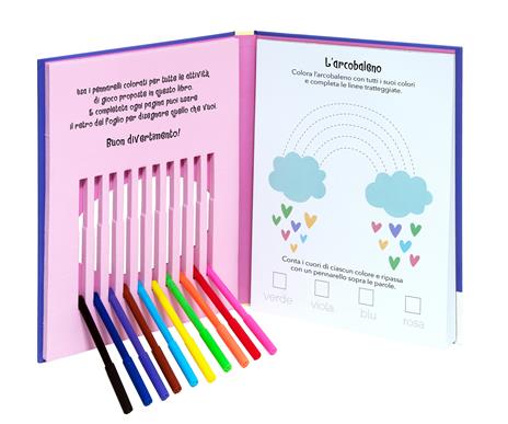 I miei amici unicorni. Gioco e coloro. Ediz. a colori. Con pennarelli - 3