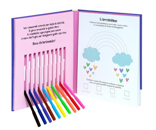 I miei amici unicorni. Gioco e coloro. Ediz. a colori. Con pennarelli - 3