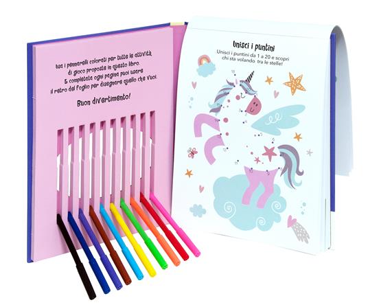 I miei amici unicorni. Gioco e coloro. Ediz. a colori. Con pennarelli - 4