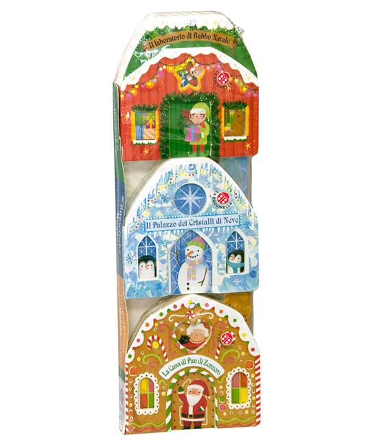 Le mie casette di Natale: La Casa di Pan di Zenzero-Il Laboratorio di Babbo Natale-Il Palazzo dei Cristalli di Neve. Ediz. a colori - copertina