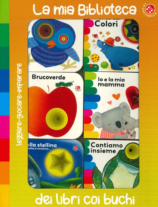 La mia biblioteca dei libri coi buchi. Ediz. a colori - copertina