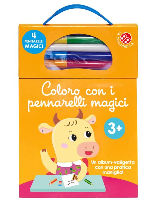 Coloro con i pennarelli magici 3+. Ediz. illustrata. Con pennarelli - copertina