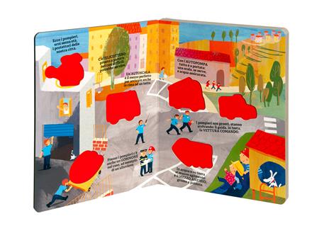 Gioco con i pompieri. Ediz. a colori. Con 6 sagome - Francesca Crovara,Gabriele Clima - 5