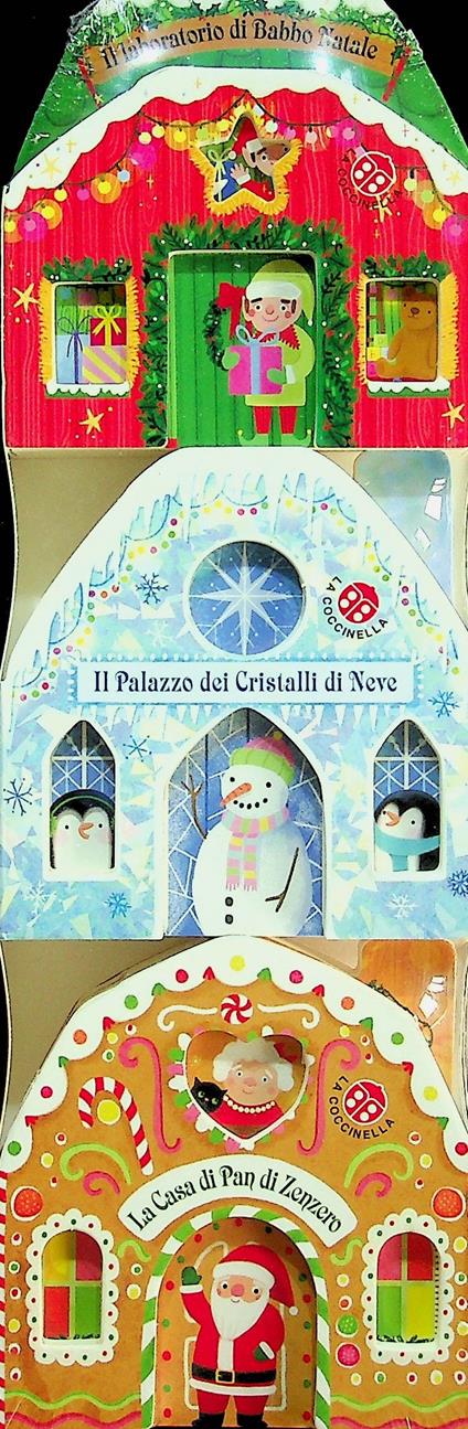 Le mie casette di Natale: La Casa di Pan di Zenzero-Il Laboratorio di Babbo Natale-Il Palazzo dei Cristalli di Neve. Ediz. a colori - copertina