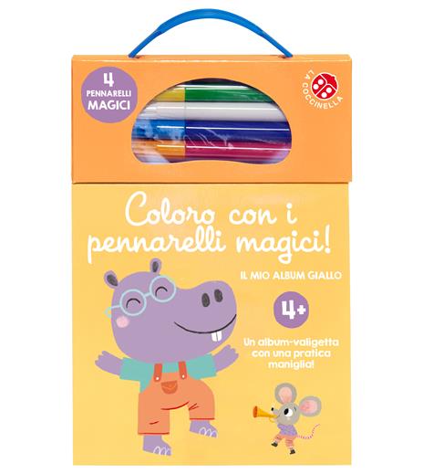 Coloro con i pennarelli magici 4+. Il mio album giallo. Ediz. illustrata. Con pennarelli - 2