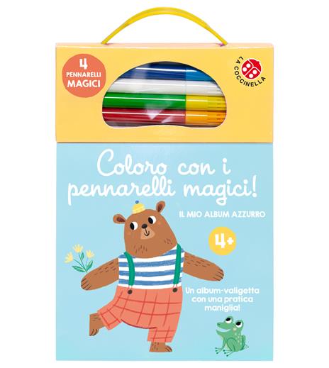 Coloro con i pennarelli magici 4+. Il mio album azzurro. Ediz. illustrata. Con pennarelli - 2
