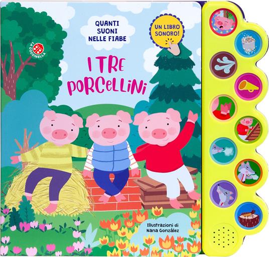 Quanti suoni nelle fiabe. I tre porcellini. Ediz. a colori - copertina