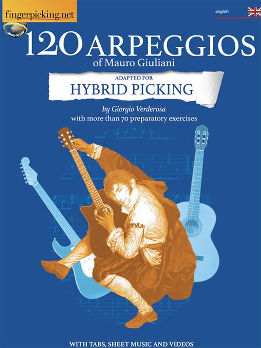 120 arpeggios of Mauro Giuliani adapted for hybrid picking - Giorgio Verderosa - copertina