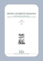 Rivista di diritto romano. Nuova Serie (2021). Vol. 21