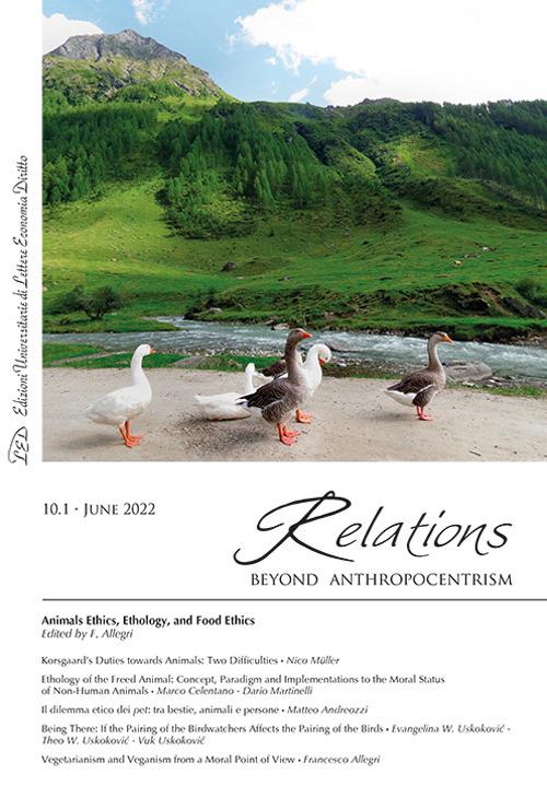 Relations. Beyond anthropocentrism (2022). Vol. 10: Animal ethics, ethology, and food ethics. - copertina