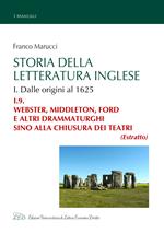 Storia della Letteratura Inglese. I.9. Webster, Middleton, Ford e altri drammaturghi sino alla chiusura dei teatri