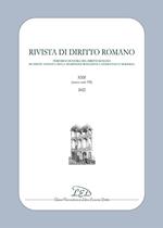 Rivista di diritto romano. Nuova Serie (2022). Vol. 22