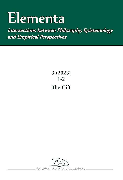 Elementa. Intersections between Philosophy, Epistemology and Empirical Perspectives (2023). Vol. 3: The Gift - copertina