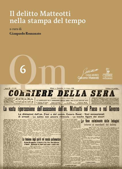 Il delitto Matteotti nella stampa del tempo - copertina