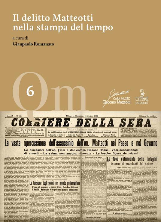 Il delitto Matteotti nella stampa del tempo - copertina