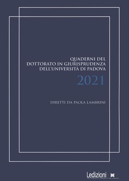 Quaderni del dottorato in giurisprudenza dell'Università di Padova - copertina