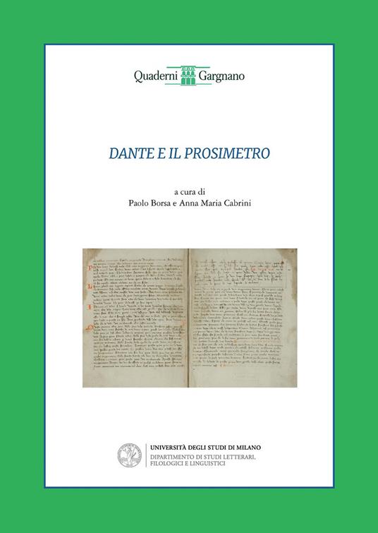 Dante e il prosimetro. Dalla «Vita nova» al «Convivio» - Paolo Borsa,Anna Maria Cabrini - copertina