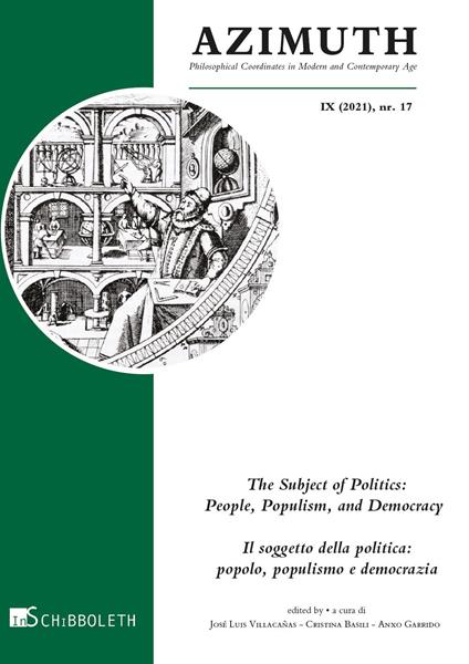 Azimuth (2021). Vol. 17: subject of politics-Il soggetto della politica, The. - copertina