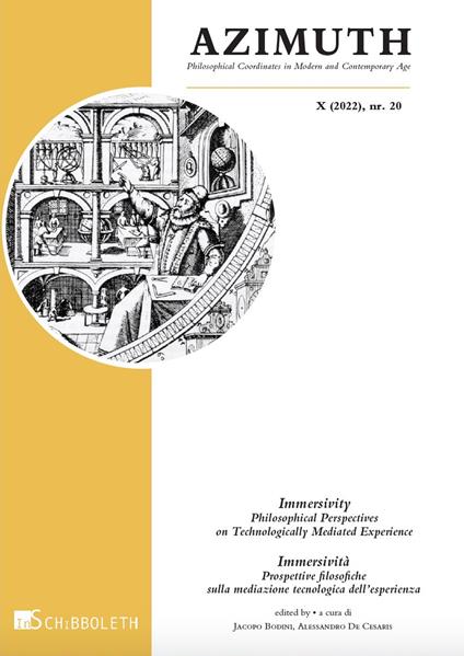 Azimuth. Philosophical coordinates in modern and contemporary age (2022). Ediz. bilingue. Vol. 20: Immersivity. Philosophical perspectives on technologically mediated experience-Immersività. Prospettive filosofiche sulla mediazione tecnologica dell’esperienza - copertina