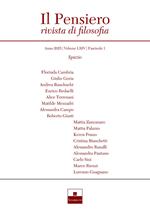 Il pensiero. Rivista di filosofia. Spazio