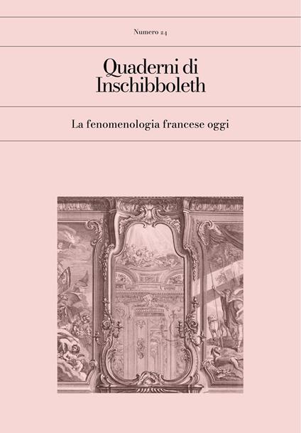 Quaderni di Inschibboleth (2025). Vol. 24: La fenomenologia francese oggi - copertina