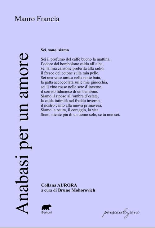 Anabasi per un amore. Ogni amore perso diventa una nuvola, ogni nuvola copre un pezzo di cielo - Mauro Francia - copertina