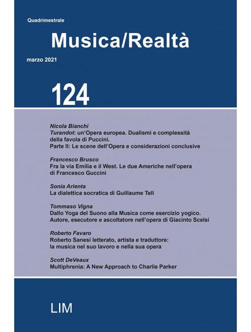 Musica/realtà (2021). Vol. 124 - copertina