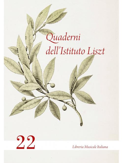 Quaderni dell'Istituto Liszt. Vol. 22 - copertina