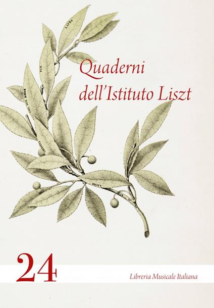 Quaderni dell'Istituto Liszt. Vol. 24 - copertina