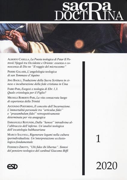 Sacra doctrina (2020). Vol. 1 - copertina