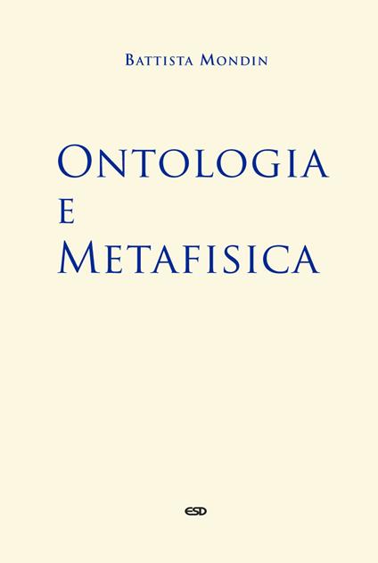 Ontologia e metafisica - Battista Mondin - copertina