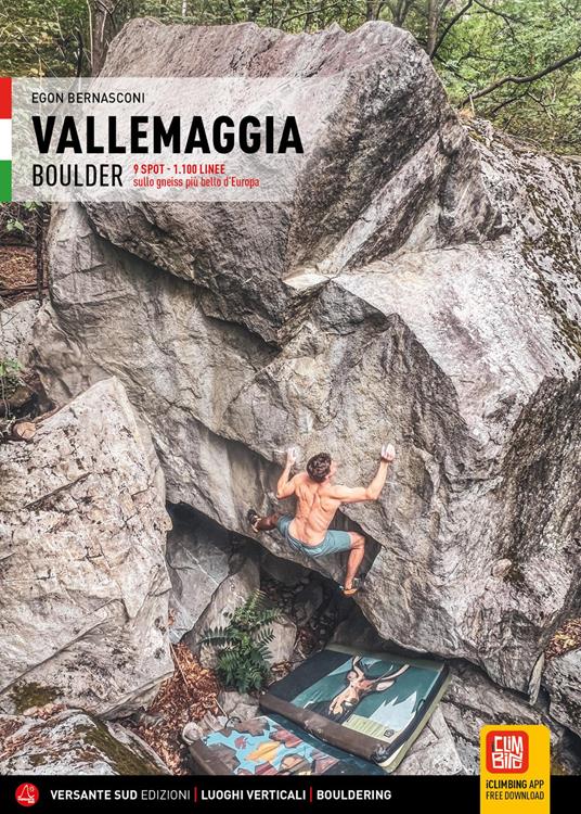 Vallemaggia. Boulder 9 spot. 1.100 linee sullo gneiss più bello d'Europa - Egon Bernasconi - copertina