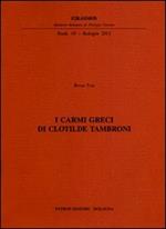 I carmi greci di Clotilde Tambroni
